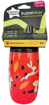 Tommee Tippee Super Star Insulated Sportee Bottle 266ml 12+ M 1Τεμ