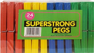Superstrong Plastic Pegs 24Pcs