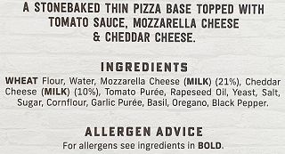 Goodfellas Stonebaked Thin Pizza Margarita 1Pc 345g