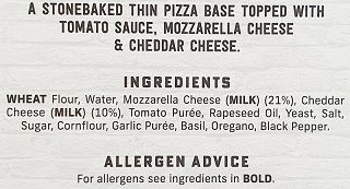 Goodfellas Stonebaked Thin Pizza Μαργαρίτα 1Τεμ 345g
