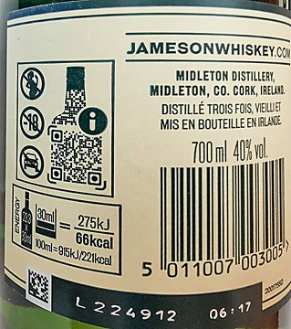 Jameson Triple Distilled Irish Whiskey 700ml