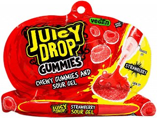 Juicy Drop Gummies Chewy Strawberry Gummies And Sour Gel 57g