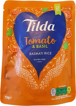 Tilda Basmati Rice Tomato & Basil Gluten Free 250g