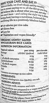 Kallo Organic Lightly Salted Rice Cakes 130g