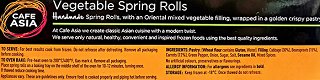 Cafe Asia Vegetable Spring Rolls 20Pcs 400g