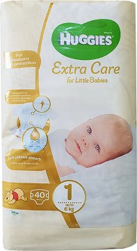 Huggies Extra Care For Little Babies 1 40Pcs