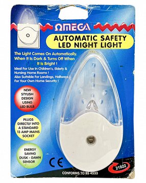 Omega Automatic Safety Led Night Light 1Τεμ