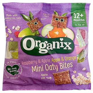 Organix Mini Oaty Bites Raspberry & Apple Apple & Orange 11Pcs