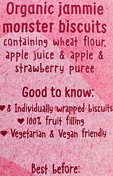 Organix Organic Jammie Monsters Strawberry & Apple 64g