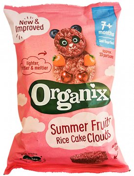 Organix Clouds Organic Summer Fruits Rice Cake 40g