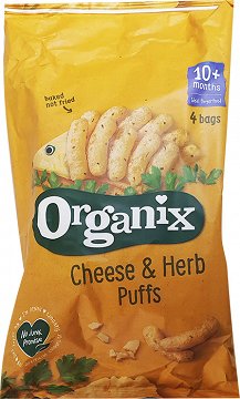Organix Goodies Organic Cheese & Herbs Puffs 15g 4Pcs