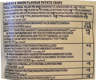 Pipers Lye Cross Cheddar & Onion Crisps 150g