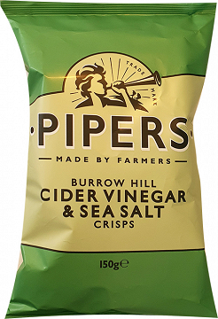 Pipers Burrow Hill Coder Vinegar & Sea Salt Crisps 150g