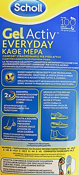 Scholl Gel Activ Everyday Insoles Size 40-46,5 1Set