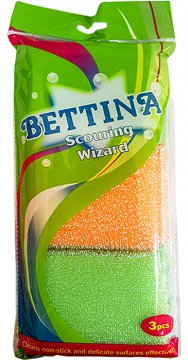 Bettina Scouring Wizard Σφουγγάρι Για Σκέυη Κουζίνας 3Τεμ