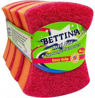 Bettina Αντιβακτηριδιακό Σφουγγαράκι Κουζίνας  4Τεμ