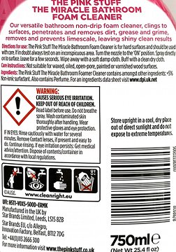 The Pink Stuff Miracle Bathroom Foam Cleaner Spray 750ml