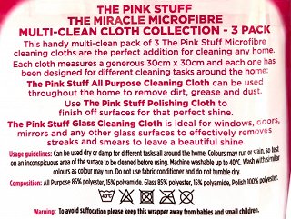 The Pink Stuff Miracle Microfiber Multi Clean Clothe Collection 3Τεμ