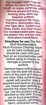 The Pink Stuff Miracle Multi Purpose Biodegradable Cleaning Wipes 72Τεμ