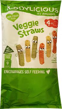 Kiddylicious Finger Food Veggie Straws Gluten Free 4x12g