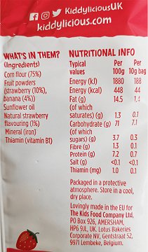 Kiddylicious Strawberry Fruit Puffs Gluten Free 10x4g