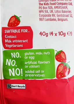 Kiddylicious Strawberry Fruit Puffs Gluten Free 10x4g