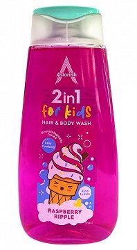 Astonish 2 In 1 For Kids Hair & Body Wash Raspeberry Ripple 400ml