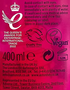 Astonish 2 In 1 For Kids Hair & Body Wash Raspeberry Ripple 400ml