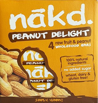 Nakd Peanut Delight Raw Fruit & Peanut Bars 4x35g