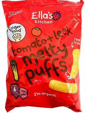 Ella's Kitchen Organic Melty Puffs Ντομάτα & Πράσο 20g