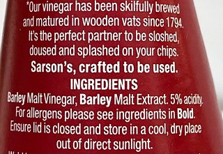 Sarson's Malt Vinegar 250ml
