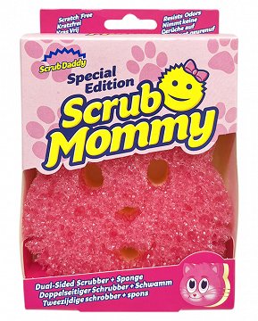 Scrub Mummy Dual Sided Scrubber Sponge Pink Cat 1Τεμ