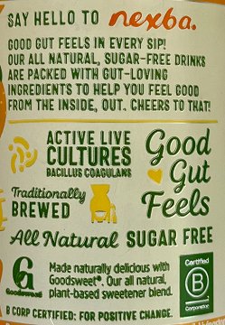 Nexba Kombucha Mango Sugar Free Drink 330ml