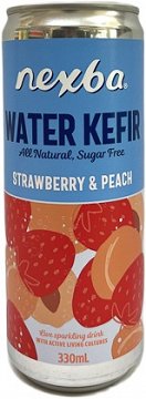 Nexba Water Kefir Strawberrry & Peach Sugar Free 330ml