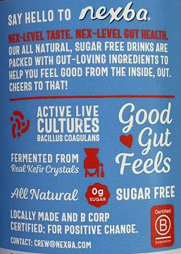Nexba Water Kefir Strawberrry & Peach Sugar Free 330ml