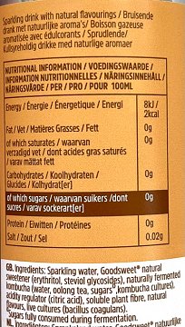 Nexba Kombucha Ginger & Lemon Sugar Free Drink 330ml