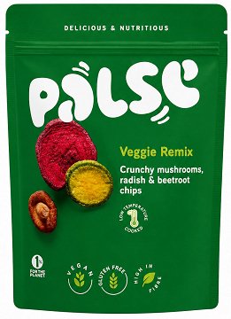 Palse Veggie Remix Crunchy Mushrooms, Radish & Beetroot Chips 50g