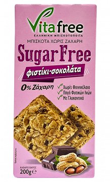 Vita Free Biscuits With Peanuts & Chocolate Sugar Free 200g