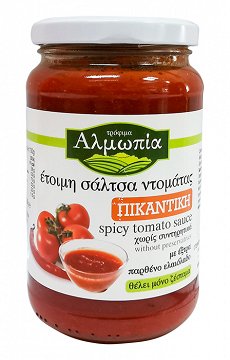 Αλμωπία Έτοιμη Σάλτσα Ντομάτας Πικάντικη 360g