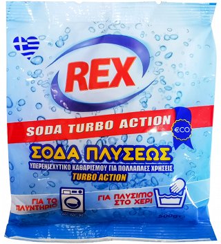 Rex Soda Turbo Action Washing Soda Cleansing Booster 500g