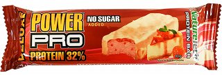 Power Pro Strawberry Cheesecake Μπάρα Πρωτείνης 32% Χωρίς Προσθήκη Ζάχαρης 80g