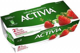 Danone Activia 2% Φράουλα 2X200g