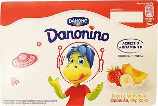 Danone Danonino Μπανάνα Φράουλα Βερίκοκο 6X50g