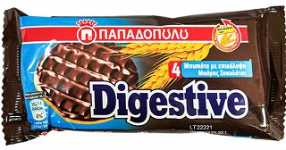 Papadopoulos Digestive Dark Chocolate 4Pcs