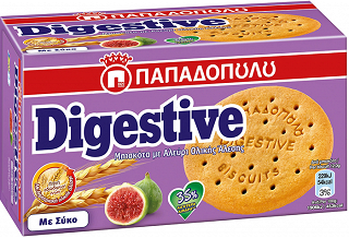 Papadopoulos Digestive Biscuits Wholegrain With Fig 180g