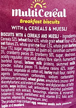 Papadopoulος Breakfast Biscuits With 4 Cereals & Muesli 175g