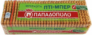 Papadopoulos Petit Beurre Biscuits No Added Sugar 225g