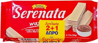 Serenata Γκοφρέτα Σοκολάτας 90g 2+1 Δώρο