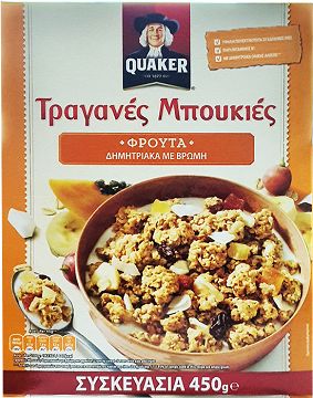 Quaker Crunchy Clusters With Oats And Fruits 450g