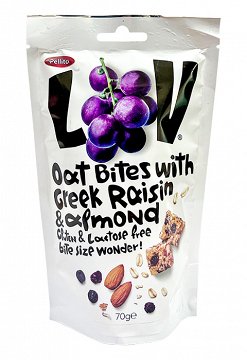 Lov Oat Bites With Greek Raisin & Almond 70g